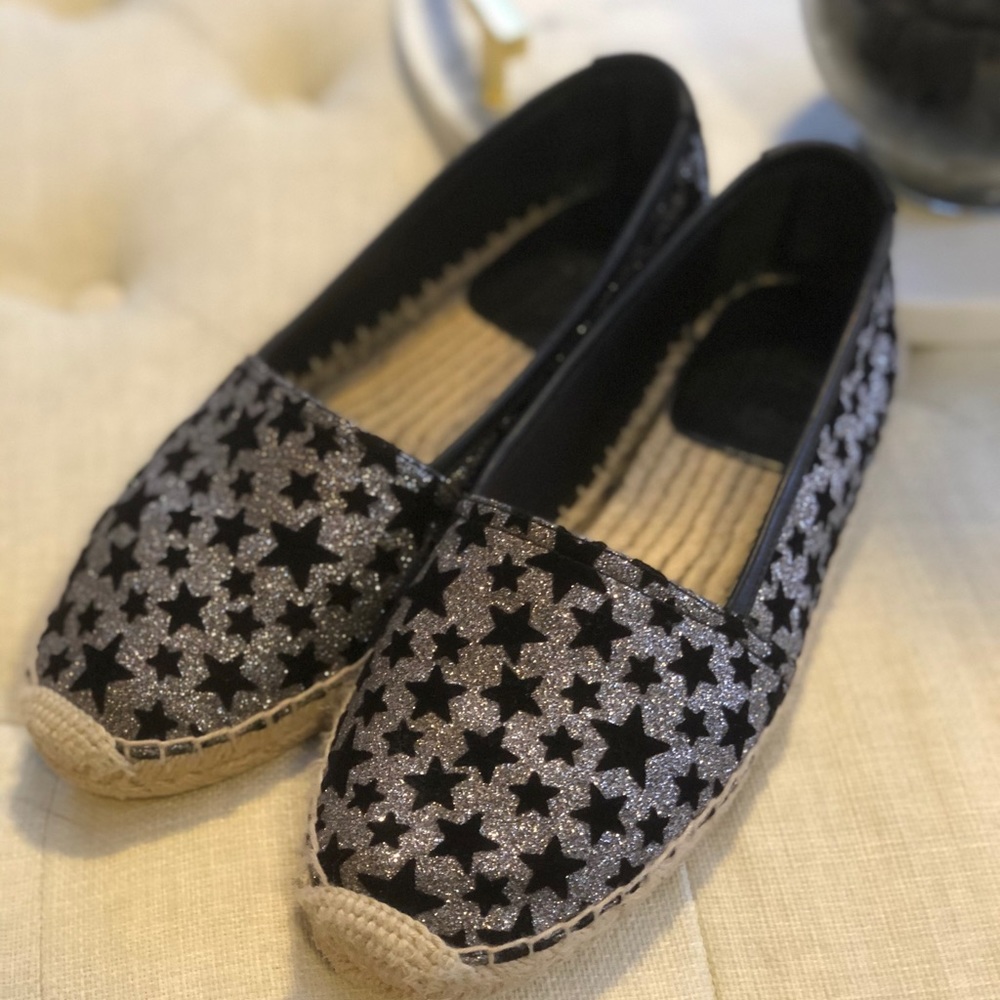 Saint Laurent Silver Stars Espadrilles Shoes